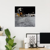 アポロ16月面モジュール&月面ロービング車 ポスター (ホームオフィス)