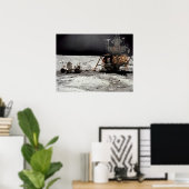 アポロ16月面モジュール&月面ロービング車 ポスター (ホームオフィス)