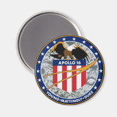 アポロ16 NASAミッションパッチロゴ マグネット (正面/裏面)