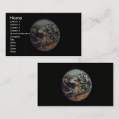 アポロ17から、1972年見られるの地球NASAの礼儀 名刺 (正面/裏面)