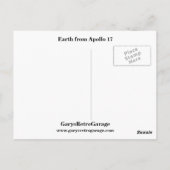 アポロ17の地球 ポストカード (裏面)