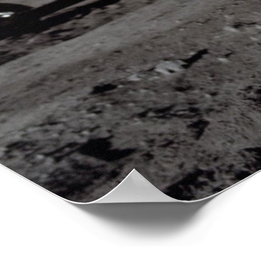 アポロ17人宇宙飛行士サルテスアメリカ国旗 ポスター (角)