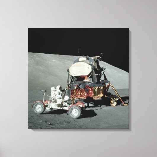 アポロ17号 – 最後の有人月着陸 キャンバスプリント (正面)