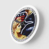 アポロ17 ラウンド壁時計 (傾斜)