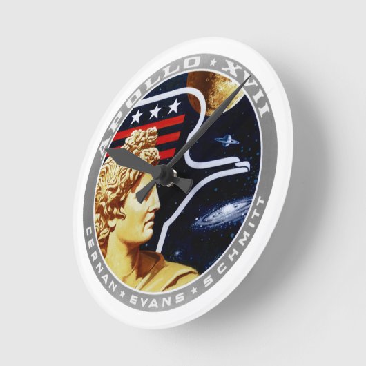 アポロ17 ラウンド壁時計 (傾斜)