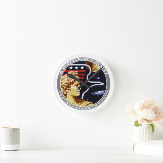 アポロ17 ラウンド壁時計 (ホーム)
