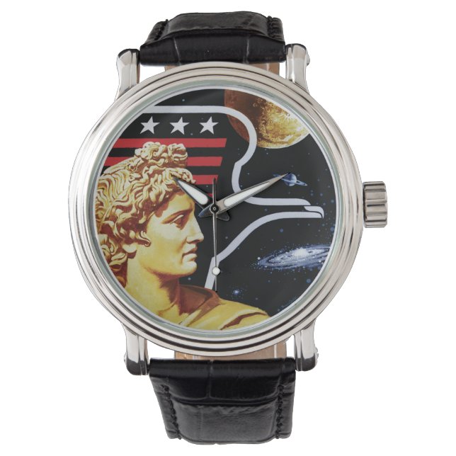 アポロ17 NASAミッションパッチロゴ 腕時計 (正面)