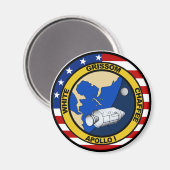 アポロ1：グリソム、ホワイト、チャフィー。 マグネット (正面/裏面)