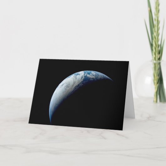 アポロ4ミッションから取り出された三日月地球。 カード (正面)