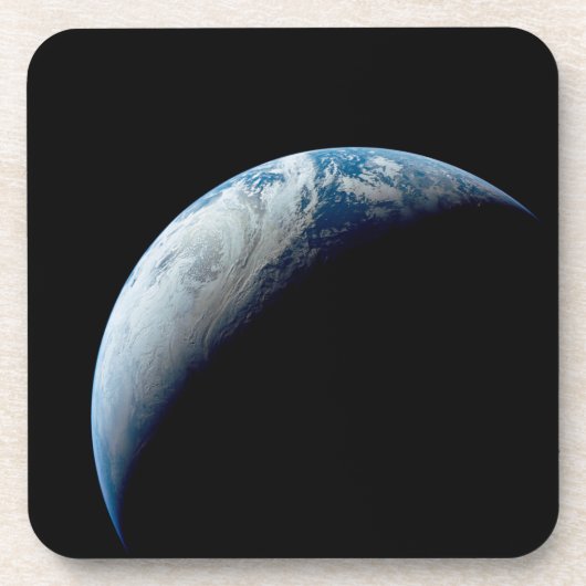 アポロ4ミッションから取り出された三日月地球。 コースター (正面)