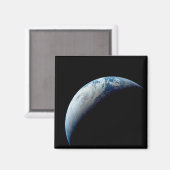 アポロ4ミッションから取り出された三日月地球。 マグネット (正面/裏面)