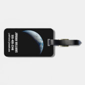 アポロ4ミッションから取り出された三日月地球。 ラゲッジタグ (裏面横)