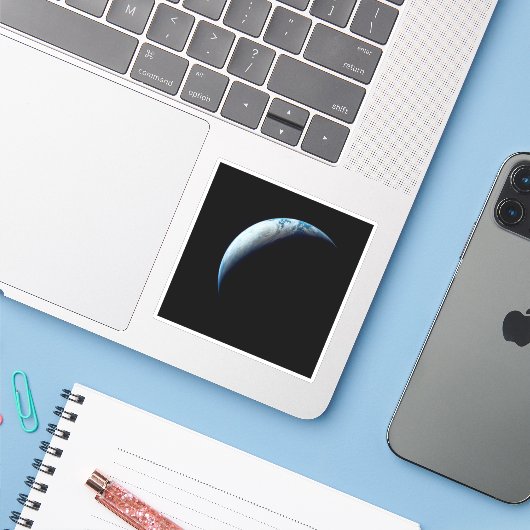 アポロ4ミッションから取り出された三日月地球。2 シール (ノートパソコンとiPhone)