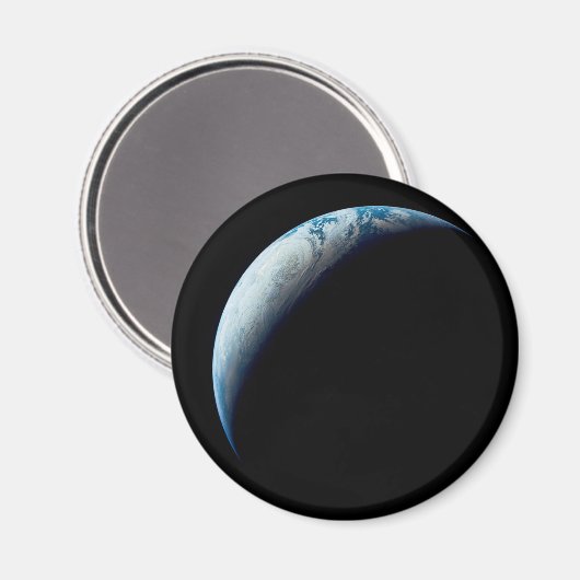 アポロ4ミッションから取り出された三日月地球。2 マグネット (正面/裏面)