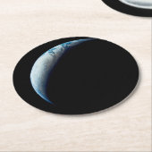 アポロ4ミッションから取り出された三日月地球。2 ラウンドペーパーコースター (アングル)