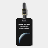 アポロ4ミッションから取り出された三日月地球。2 ラゲッジタグ (正面縦)