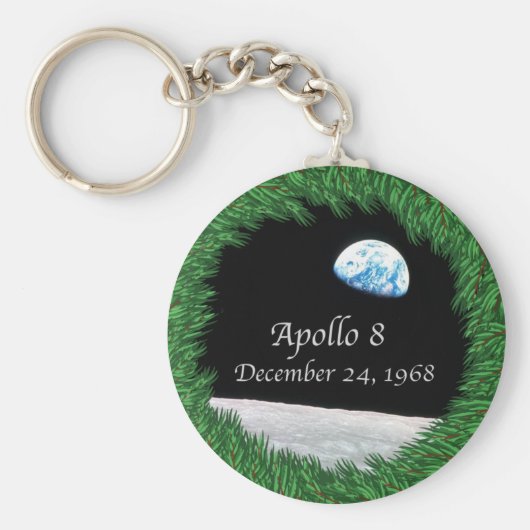 アポロ8クリスマスイブムーンミッション キーホルダー (正面)