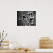 アポロ8号から撮影した月面表示 ポスター (キッチン)