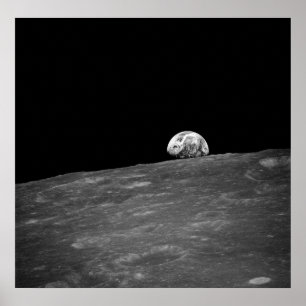 アポロ8号による地球の変化の写真 ポスター