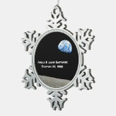 アポロ8月面地球50周年記念 スノーフレークピューターオーナメント (右)