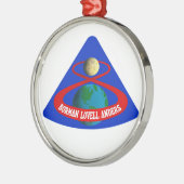 アポロ8:  月への最初人! メタルオーナメント (左)