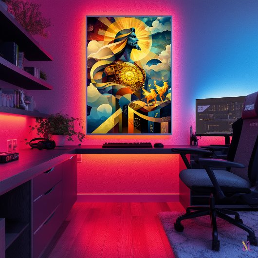 アポロ – キュービズムのミニマリスト伝説 – 太陽の神 ポスター