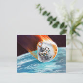 アポロ・コマンド・モジュールの描写を伝えるヴィンテージ・コンセプト ポストカード (スタンド正面)