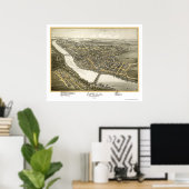 アポロPAパノラママップ – 1896 ポスター (ホームオフィス)