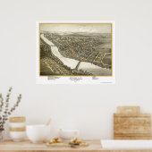 アポロPAパノラママップ – 1896 ポスター (キッチン)