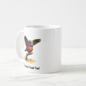 アポ山のヒインコのデジタルペインティング コーヒーマグカップ (正面左)