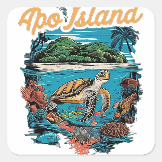 アポ島 スクエアシール (正面)