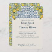 アマイタリアンルフィをテーマ結婚にした 招待状 (正面/裏面)