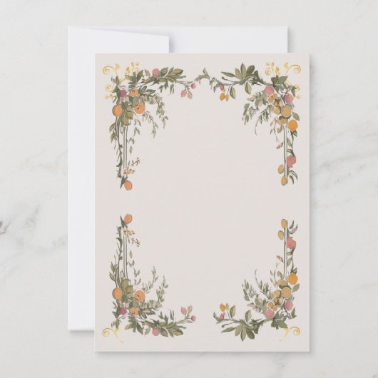 アマイタリアンルフィコースタルレモン結婚フローラ 招待状 (裏面)