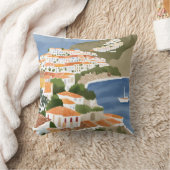 アマイタリアンルフィコーストイタリ地中海のアルアート クッション (ブランケット)