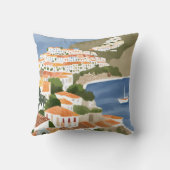 アマイタリアンルフィコーストイタリ地中海のアルアート クッション (裏面)