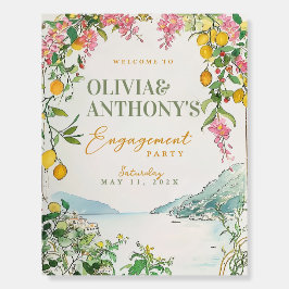 アマイタリアンルフィコースト結婚ウェルカムサインレモン