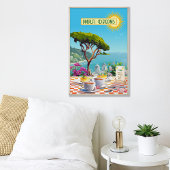 アマイタリアンルフィコースト編集可能バ図解入りの、写真付きのカンス ポスター