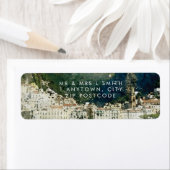 アマイタリアンルフィコースト風光明媚な差出人住所ラベル ラベル (インサイチュ)