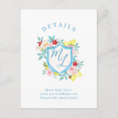 アマイタリアンルフィ結婚モノグラムクレスト エンクロージャーカード (正面)