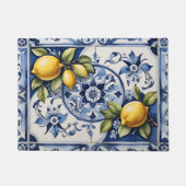 アマイタリアンルフィ青瓦レモン ドアマット (正面)