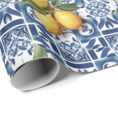 アマイタリアンルフィ青瓦レモン ラッピングペーパー (ロールコーナー)