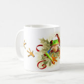 アマガエルのクリスマスのマグ コーヒーマグカップ (正面左)