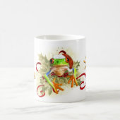 アマガエルのクリスマスのマグ コーヒーマグカップ (中央)