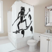 アマガエルのシルエット シャワーカーテン (インサイチュ)