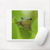 アマガエルの緑はジャンプをカスタマイズ マウスパッド (マウス)