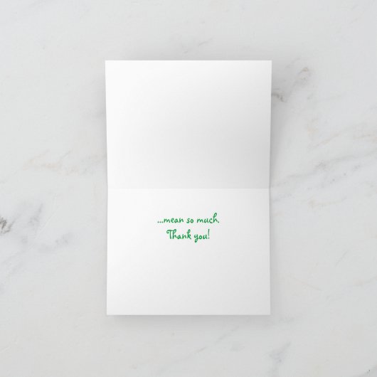 アマガエルはメッセージカード感謝していしています サンキューカード (内部)