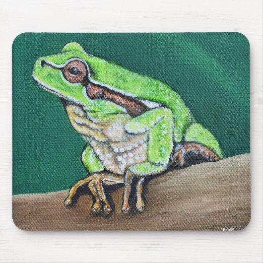 アマガエル絵画 マウスパッド (正面)