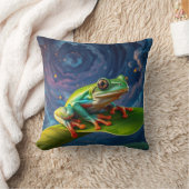 アマガエル 夜の魔法 クッション (ブランケット)