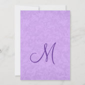 アマガサイリス パープルとホワイトのダマスク 結婚式招待状 招待状 (裏面)