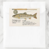 アマゴ (Oncorhynchus masou ishikawae) – 日本 長方形シール (バッグ)